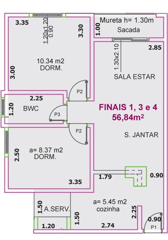 Apartamento, 2 quartos, 56 m² - Foto 5